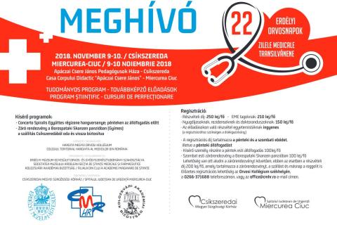 XXII. Erdélyi Orvosnapok