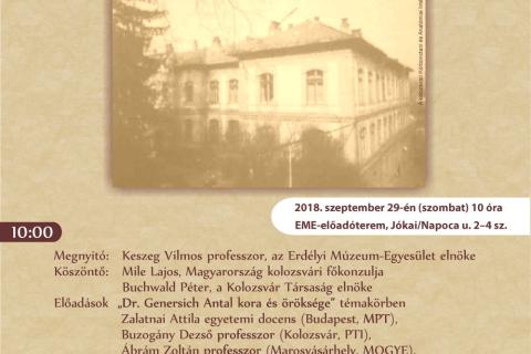 Emlékülés Dr. Genersich Antal halálának 100. évfordulója alkalmából