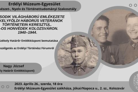 Nagy József előadása a 26-os honvédekről Kolozsváron a második világháború idején