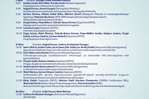 MTNE XVI. Műszaki Tudományos Ülésszak