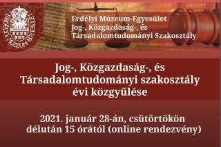 EME Jog-, Közgazdaság-, és Társadalomtudományi  Szakosztály 2021. évi közgyűlése