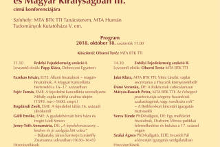 Hivatalnok értelmiség a kora újkori Erdélyben és Magyar Királyságban III.