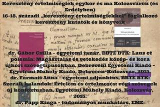 Keresztény értelmiségiek egykor és ma Kolozsváron (és Erdélyben)