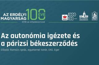 Romsics Ignác: Az autonómia igézete és a párizsi békeszerződés